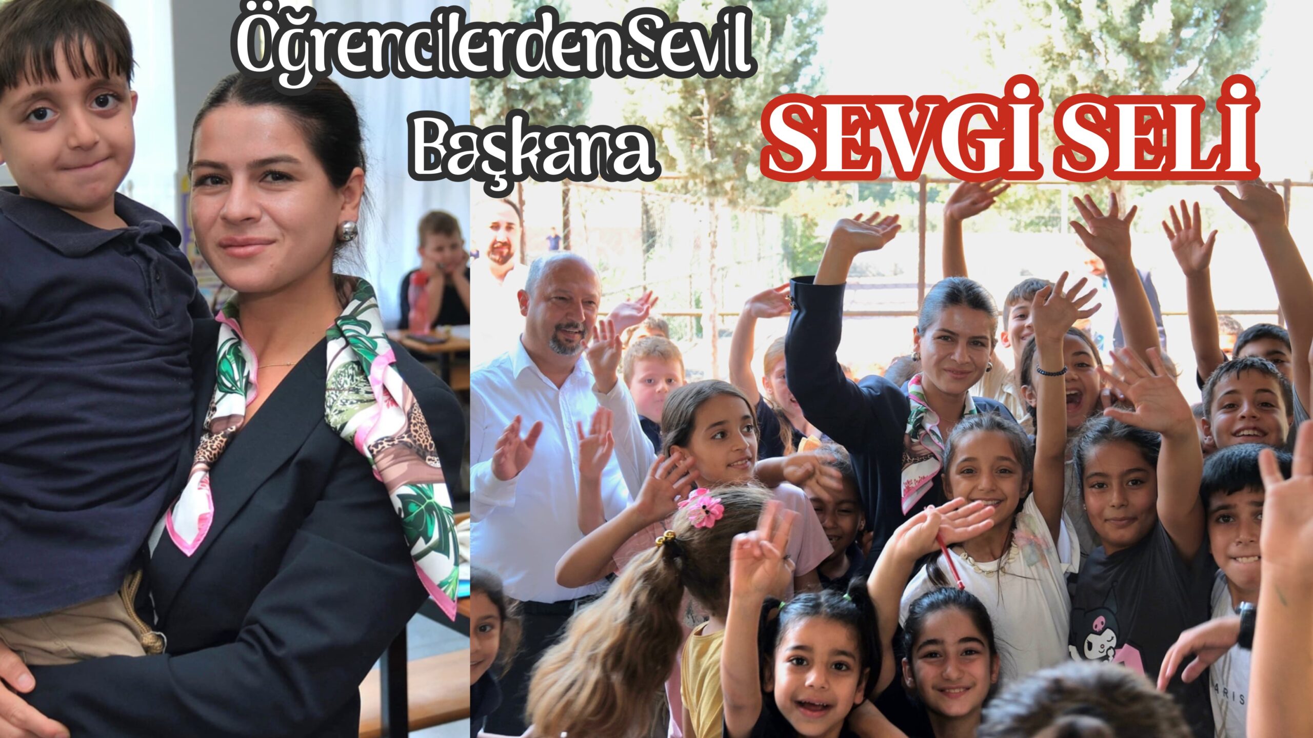 Öğrencilerden sevgi seli