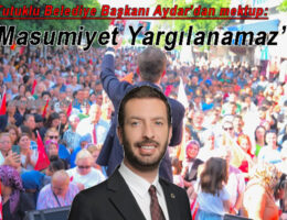 Başkan Aydar’dan mektup