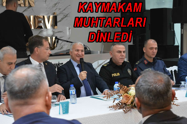 Kaymakam muhtarları dinledi