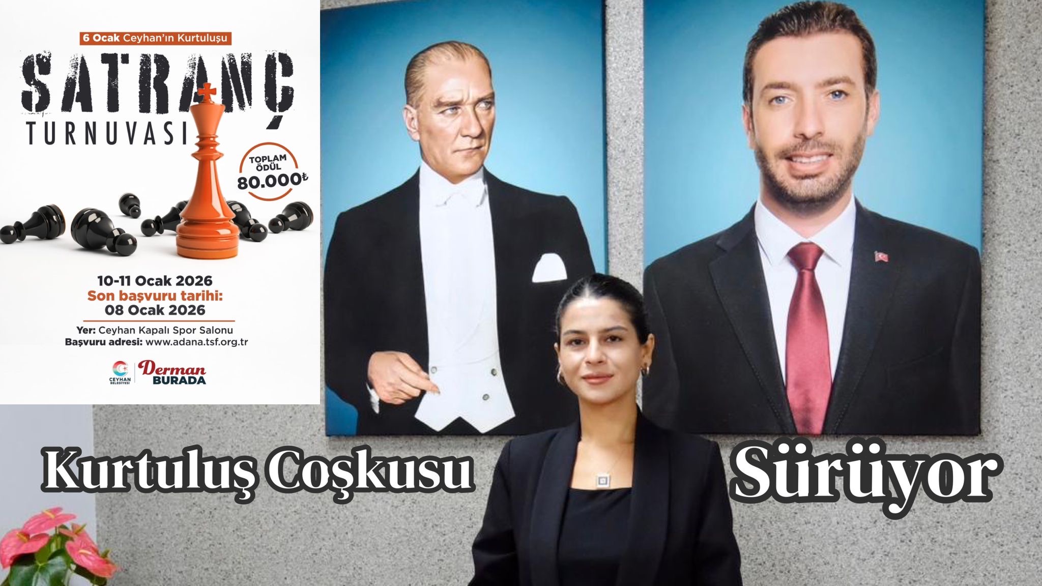 Ceyhan’da Kurtuluş Kupası Satranç Turnuvası Düzenleniyor