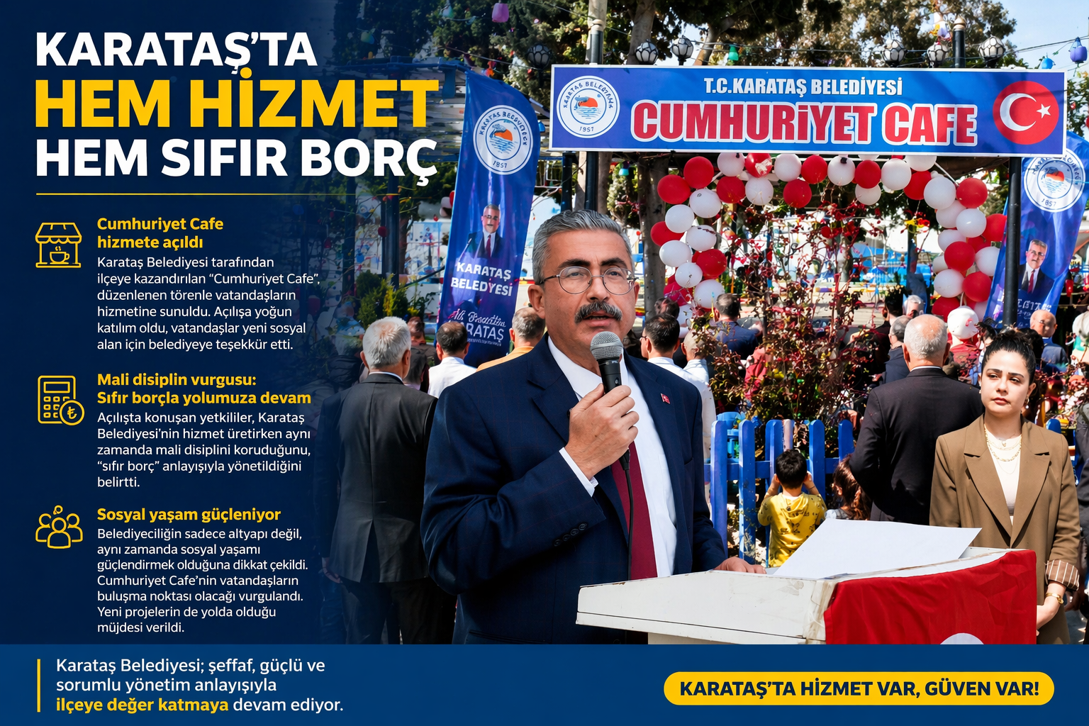 Karataş’ta sıfır Borç gururu