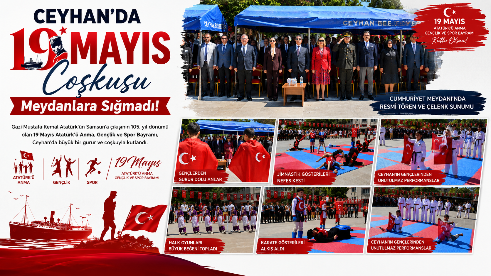 Ceyhan’da 19 Mayıs coşkusu