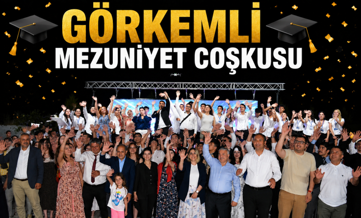 Öğrencilerin mezuniyet coşkusu
