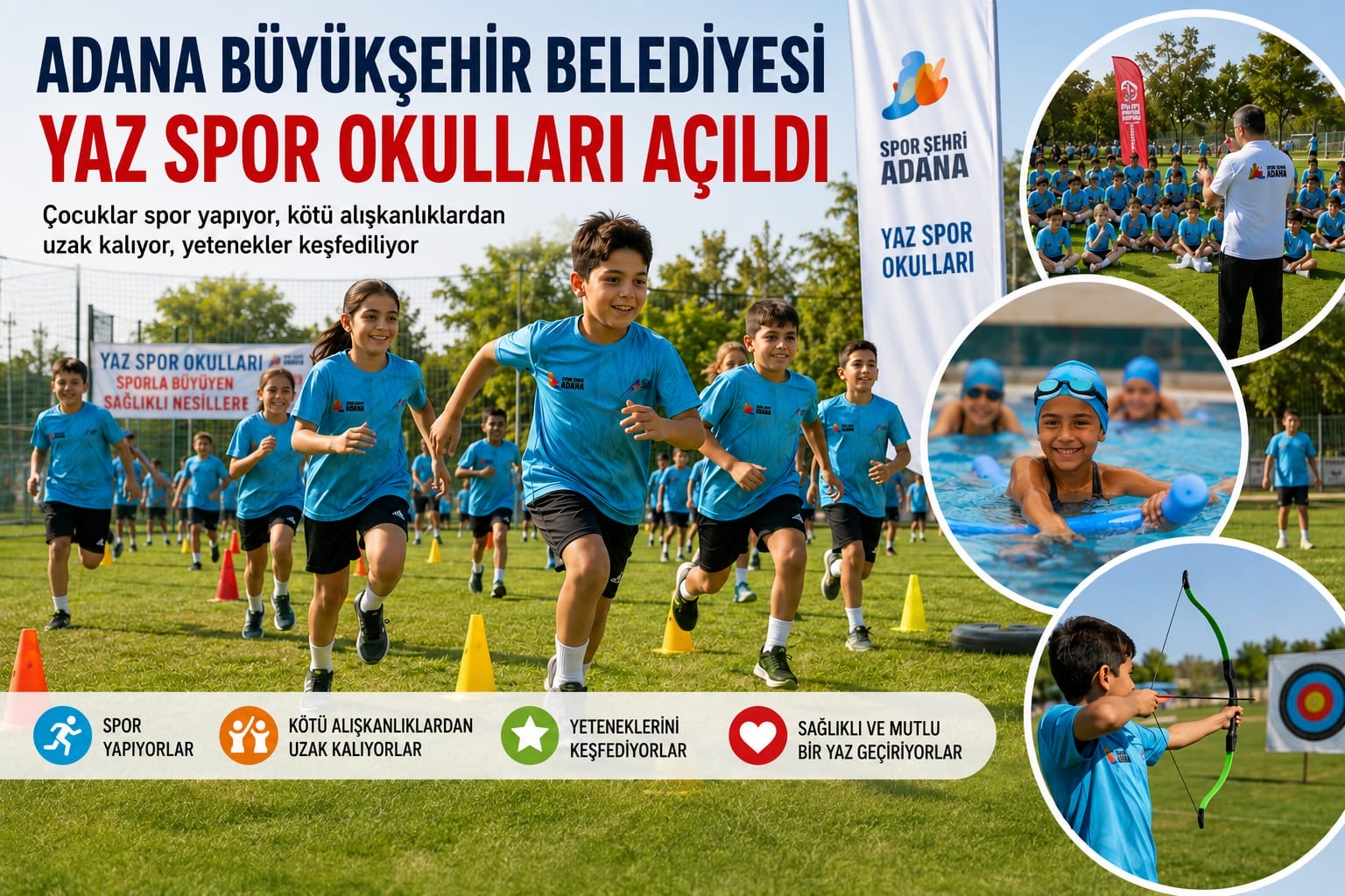 Adana Büyükşehir Belediyesi Yaz Spor Okulları açıldı