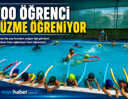 700 öğrenci yüzme öğreniyor