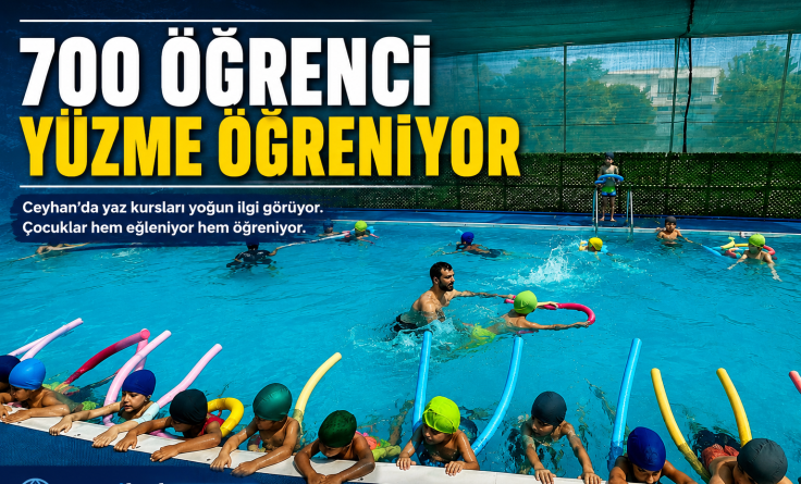 700 öğrenci yüzme öğreniyor