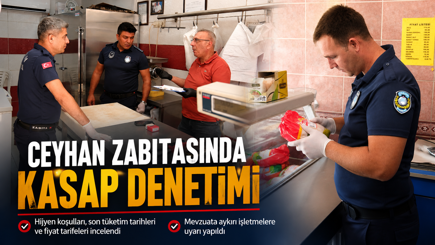 Zabıta kasapları denetledi