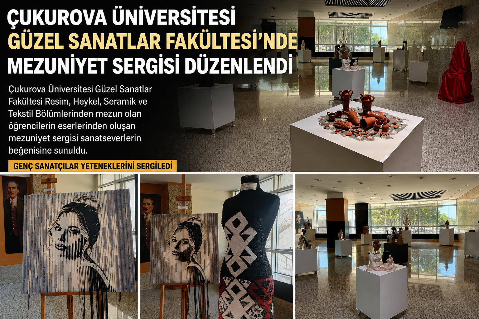 Çukurova Üniversitesi Güzel Sanatlar Fakültesi’nde Mezuniyet Sergisi Düzenlendi