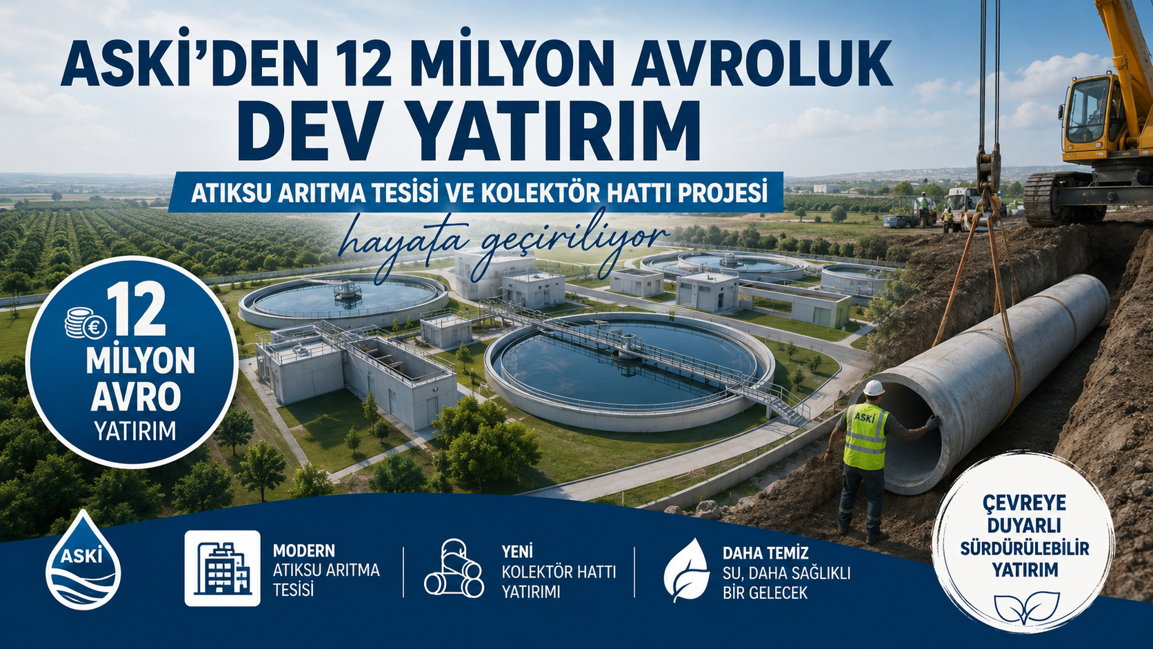ASKİ’den 12 Milyon Avroluk Dev Yatırım
