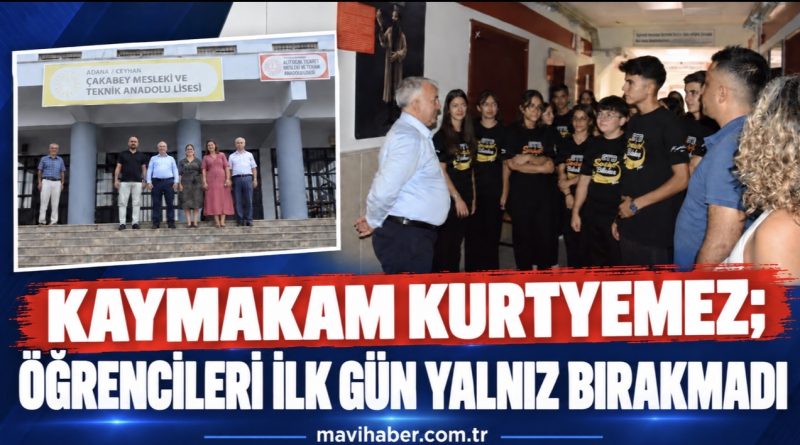 Kaymakam ilk gün öğrencilerle Kaymakam ilk gün öğrencilerle